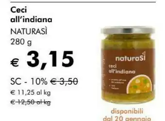 NaturaSì Naturasì ceci all'indiana offerta