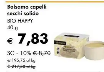 NaturaSì Bio happy balsamo capelli secchi solido offerta