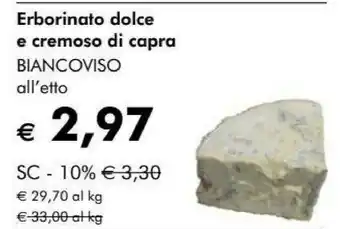 Biancoviso erborinato dolce e cremoso di capra
