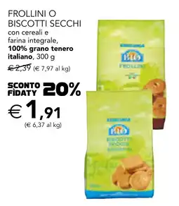 Esselunga Esselunga bio frollini o biscotti secchi con cereali e farina integrale offerta