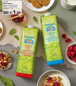 Esselunga Esselunga bio latte 100% italiano, a lunga conservazione, intero o parzialmente scremato offerta