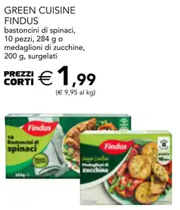 Esselunga Green cuisine findus bastoncini di spinaci offerta