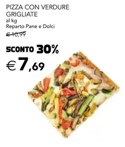 Esselunga Pizza con verdure grigliate reparto pane e dolci offerta