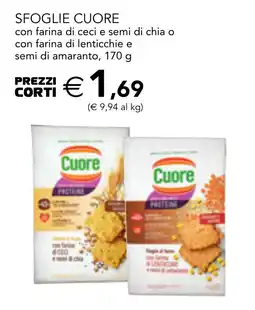 Esselunga Sfoglie cuore con farina di ceci e semi di chia o con farina di lenticchie e semi di amaranto offerta