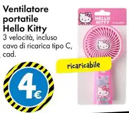 Tedi Ventilatore portatile Hello Kitty offerta