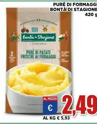 Vivo Supermercati Bontà di stagione - purè di patate fresche con formaggi cuor di contorno 420 g(ml) offerta