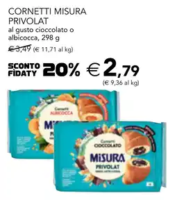 Esselunga Cornetti misura privolat al gusto cioccolato o albicocca offerta