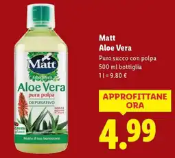 Lidl Matt Aloe Vera offerta