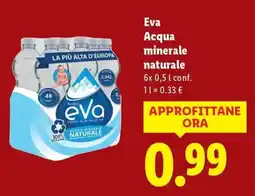 Lidl Eva Acqua minerale naturale offerta