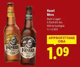 Lidl Kozel Birra offerta