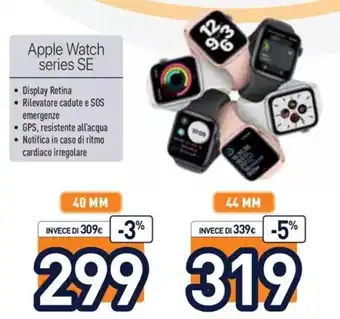 Unieuro Apple Watch series SE 44mm offerta