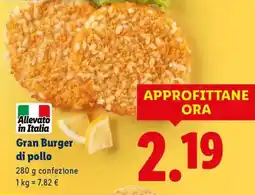 Lidl Gran Burger di pollo offerta