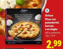 Lidl Deluxe Pizza con pomodorini, burrata e acciughe offerta