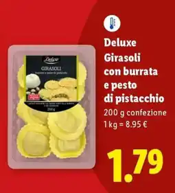 Lidl Deluxe Girasoli con burrata e pesto di pistacchio offerta
