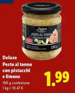 Lidl Deluxe Pesto al tonno con pistacchi e limone offerta