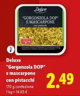 Lidl Deluxe "Gorgonzola DOP" e mascarpone con pistacchi offerta