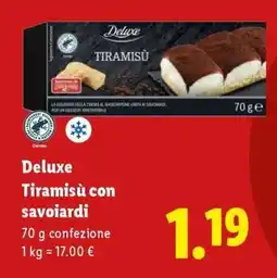 Lidl Deluxe Tiramisù con savoiardi offerta