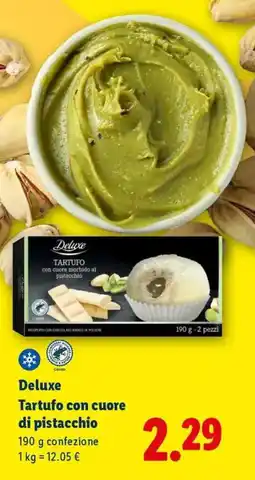 Lidl Deluxe Tartufo con cuore di pistacchio offerta