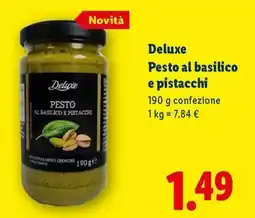 Lidl Deluxe Pesto al basilico e pistacchi offerta