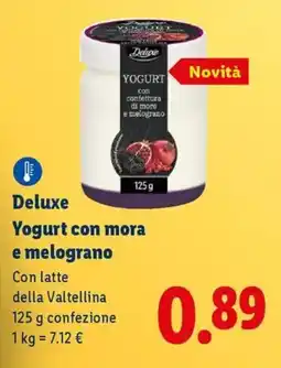 Lidl Deluxe Yogurt con mora e melograno offerta