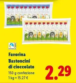 Lidl Favorina Bastoncini di cioccolato offerta