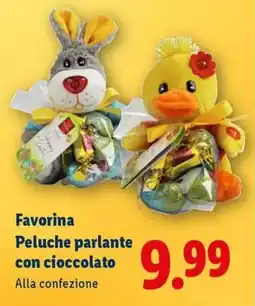 Lidl Favorina Peluche parlante con cioccolato offerta