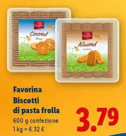 Lidl Favorina Biscotti di pasta frolla offerta
