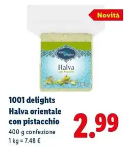 Lidl 1001 delights Halva orientale con pistacchio offerta