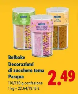 Lidl Belbake Decorazioni di zucchero tema Pasqua offerta
