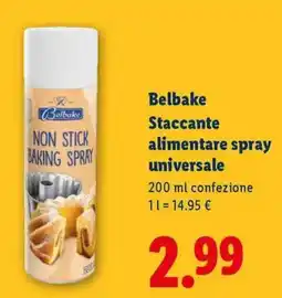 Lidl Belbake Staccante alimentare spray universale offerta