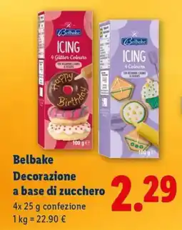 Lidl Belbake Decorazione a base di zucchero offerta