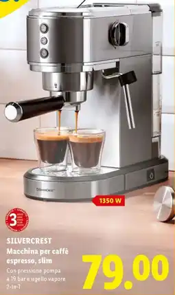 Lidl SILVERCREST Macchina per caffè espresso, slim offerta