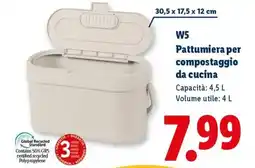 Lidl W5 Pattumiera per compostaggio da cucina offerta