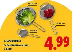 Lidl SILVERCREST Set colini in acciaio, 3 pezzi offerta