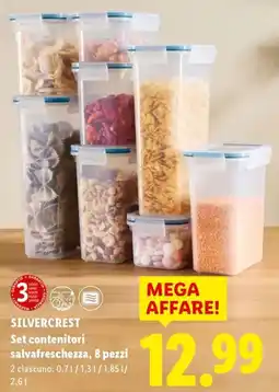 Lidl SILVERCREST Set contenitori salvafreschezza, 8 pezzi offerta