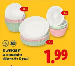 Lidl SILVERCREST Set stampini in silicone, 6 o 12 pezzi offerta