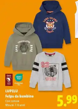 Lidl LUPILU Felpa da bambino offerta