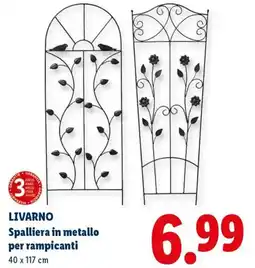 Lidl LIVARNO Spalliera in metallo per rampicanti offerta