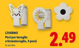 Lidl LIVARNO Pesi per tovaglia o fermatovaglia, 4 pezzi offerta