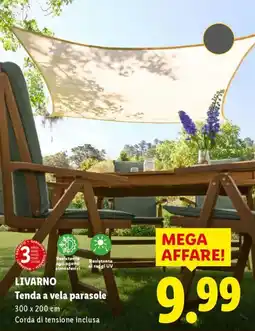 Lidl LIVARNO Tenda a vela parasole offerta
