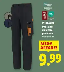 Lidl PARKSIDE Pantaloni da lavoro per uomo offerta