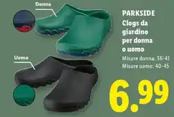 Lidl PARKSIDE Clogs da giardino per donna o uomo offerta