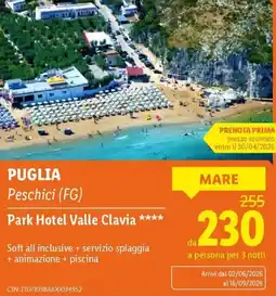 Lidl Park Hotel Valle Clavia offerta