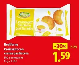 Lidl Realforno Croissant con crema pasticcera offerta