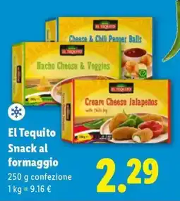 Lidl El Tequito Snack al formaggio offerta