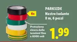 Lidl PARKSIDE Nastro isolante 8 m, 6 pezzi offerta