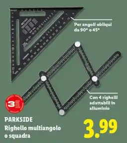 Lidl PARKSIDE Righello multiangolo o squadra offerta