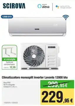 Handy fai da te SCIROVA Climatizzatore monosplit inverter Levante 12000 btu offerta