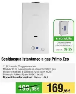 Handy fai da te Scaldacqua istantaneo a gas Primo Eco offerta
