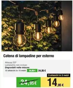 Handy fai da te Catena di lampadine per esterno offerta